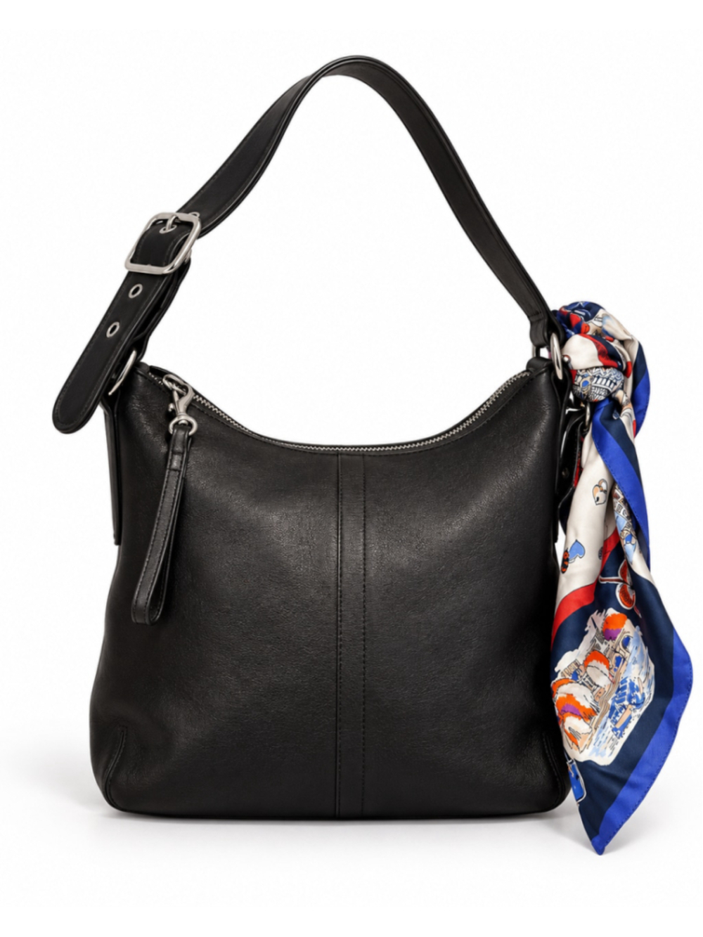 Coach Black Leather HOBO shoulder bag COA